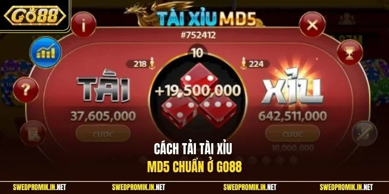 Cách tải Tài Xỉu MD5 chuẩn ở Go88