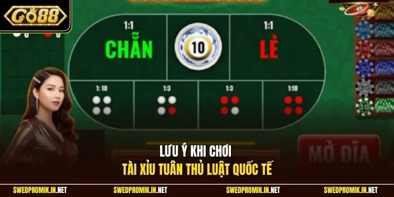 Lưu ý khi chơi tài xỉu tuân thủ luật quốc tế
